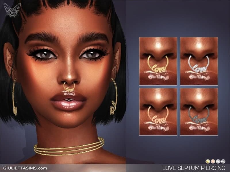 Love Septum Nose Piercing
