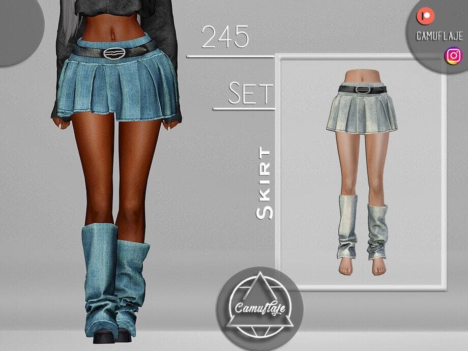 Y2K Denim Skirt
