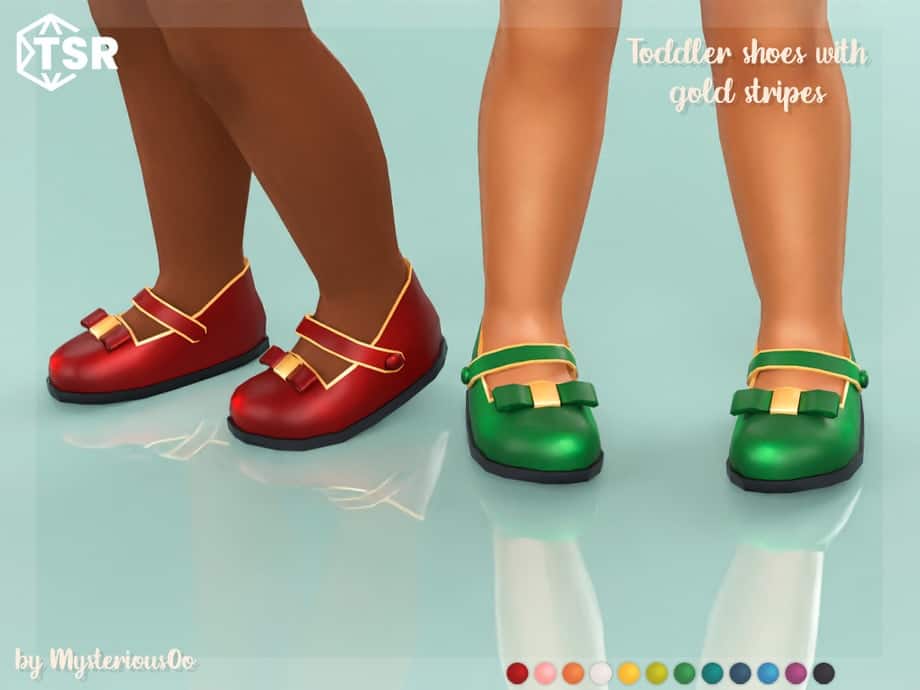Toddler Shoes With Gold Stripes