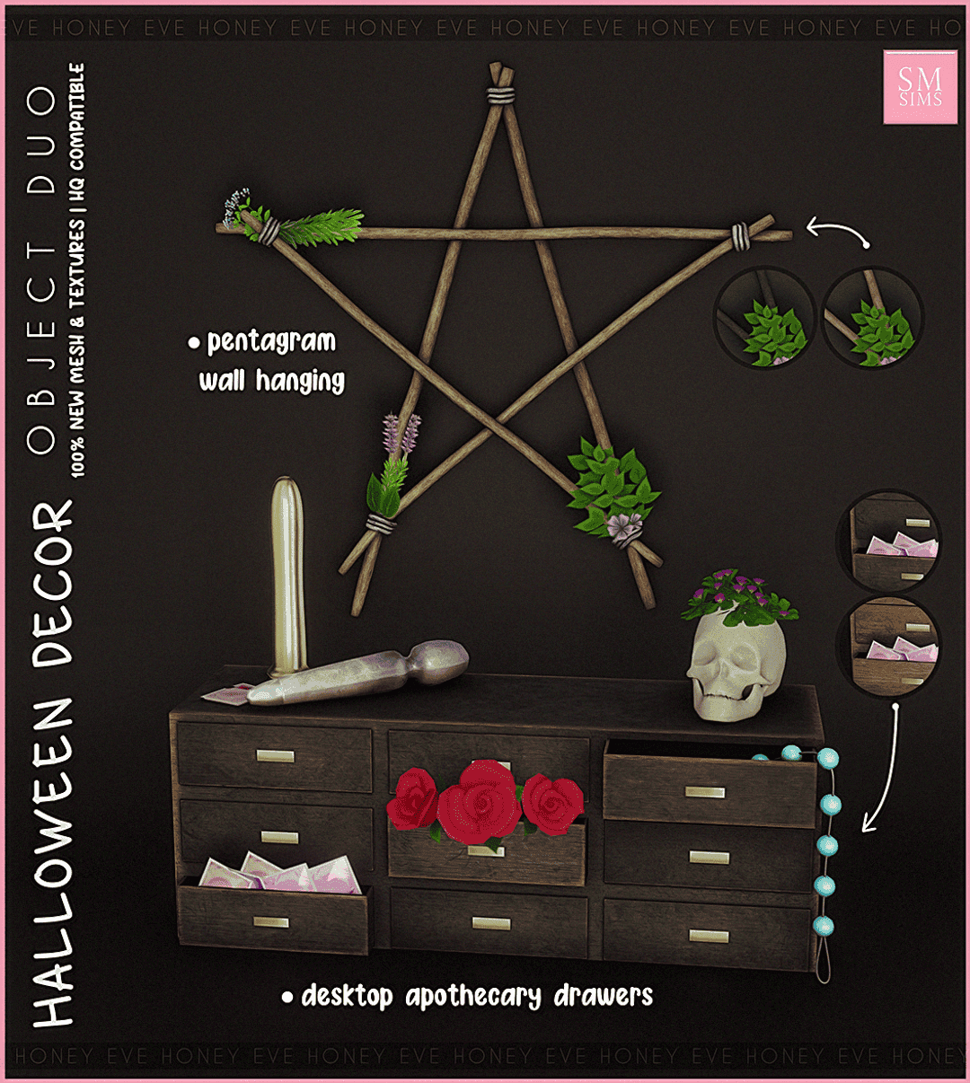 Honey Halloween Decor Object Duo