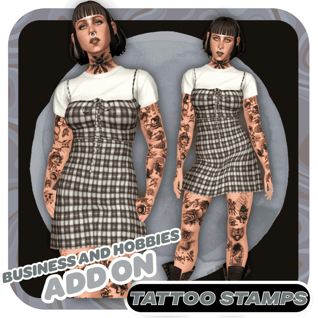 Business and Hobbies Addon Tattoo Stamps: Traditional Set 1