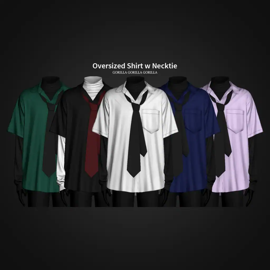 Oversized Shirt With Necktie