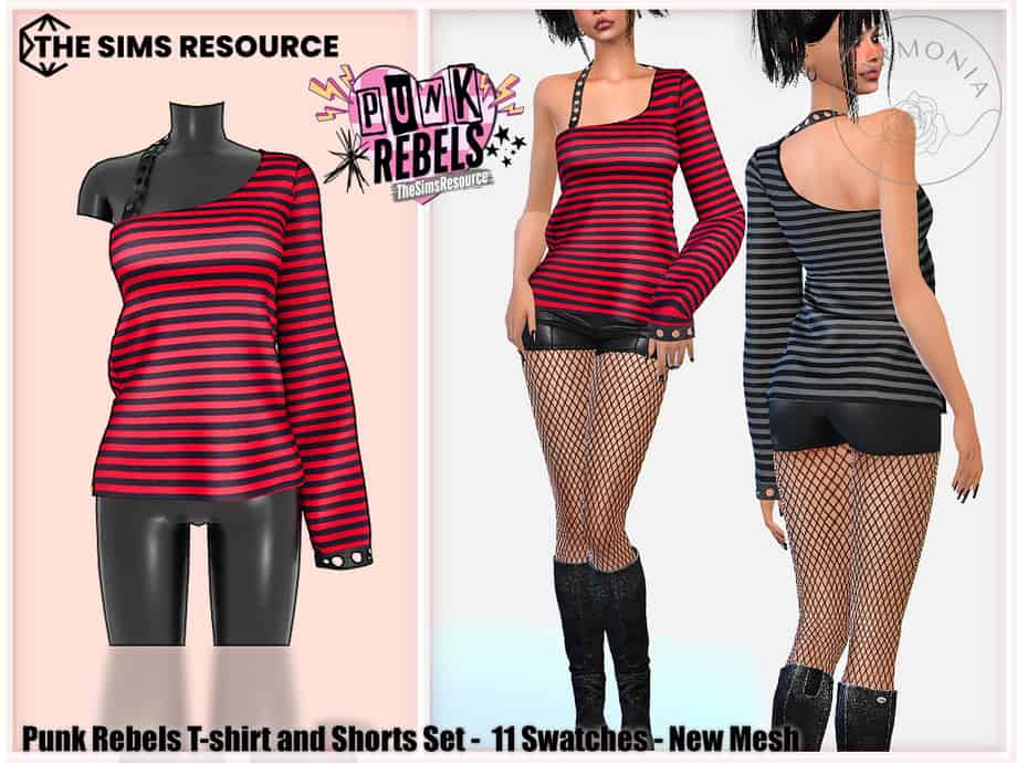 Punk Rebels T-Shirt and Shorts Set