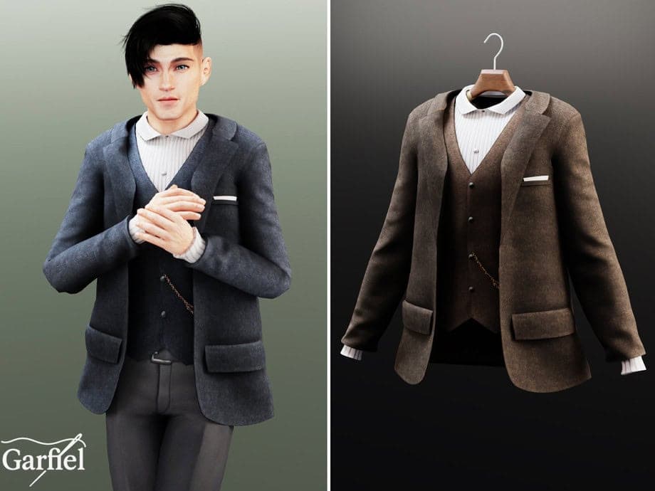 Classic Suit Jacket with Vest