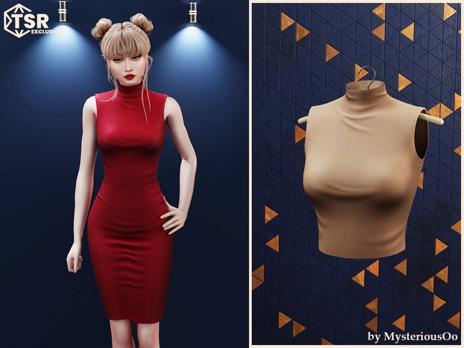 Sleeveless Turtleneck Top