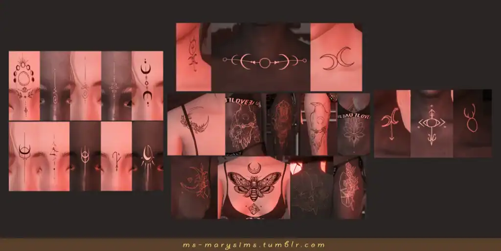 Tattoos Set: Witch’s Mark