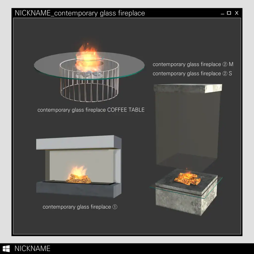 Contemporary Glass Fireplace