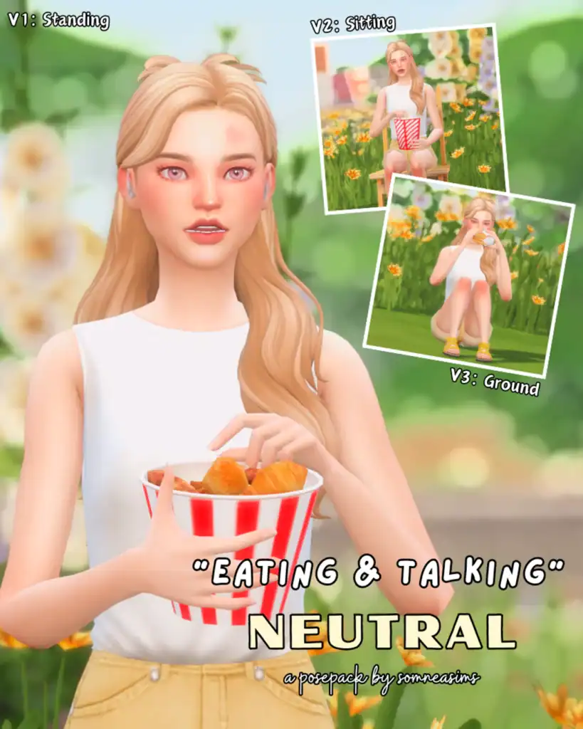 “Eating And Talking: Neutral” Pose Pack