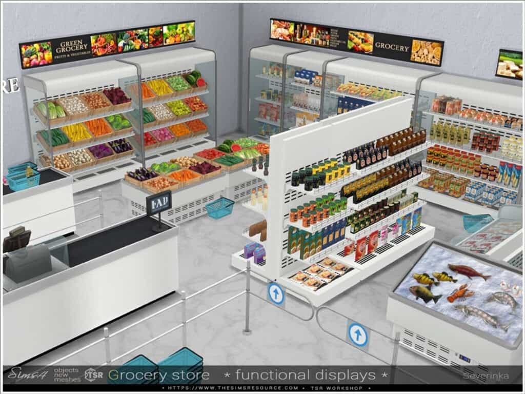 S&S Grocery Store Mod Functional Displays