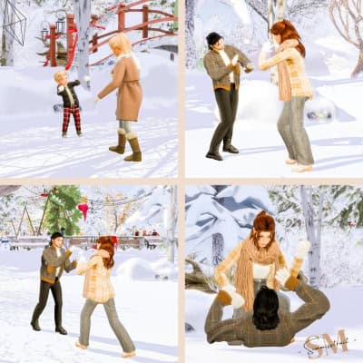 #145 Snowball Fight: Christmas Pose Pack Release