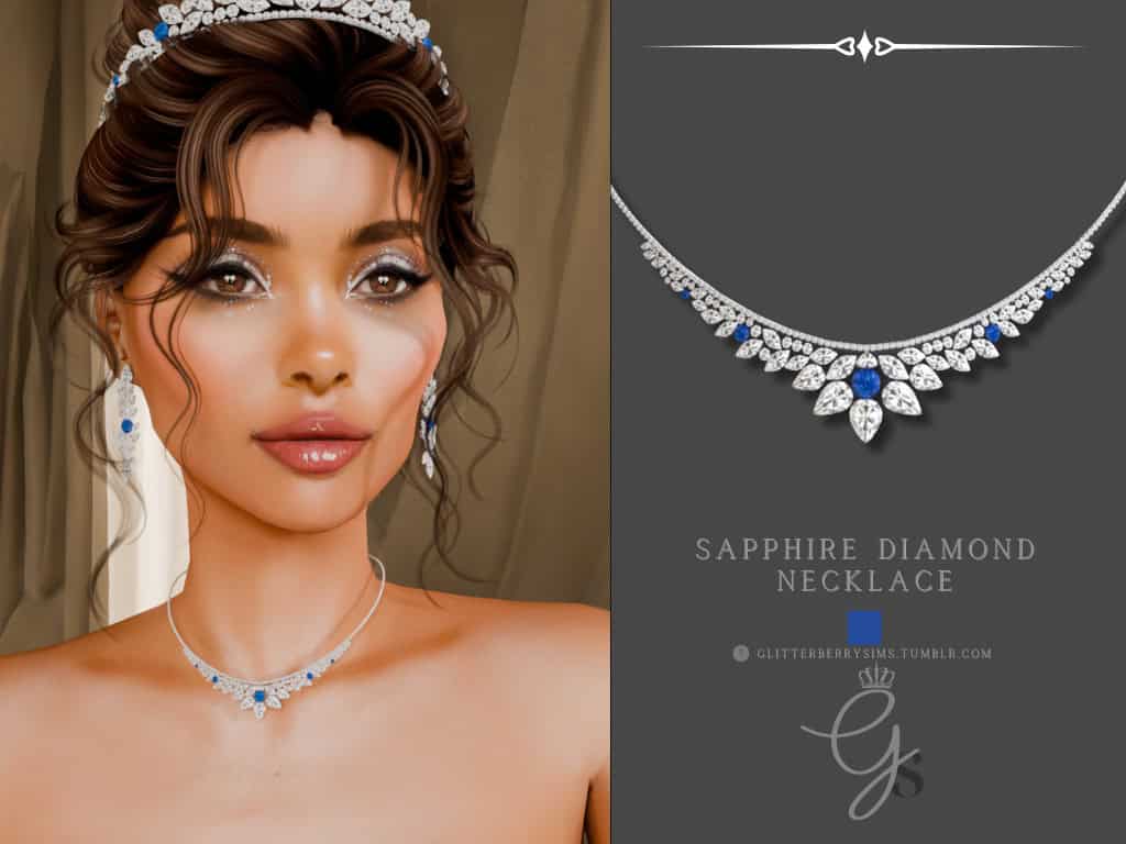 Sapphire Diamond Necklace