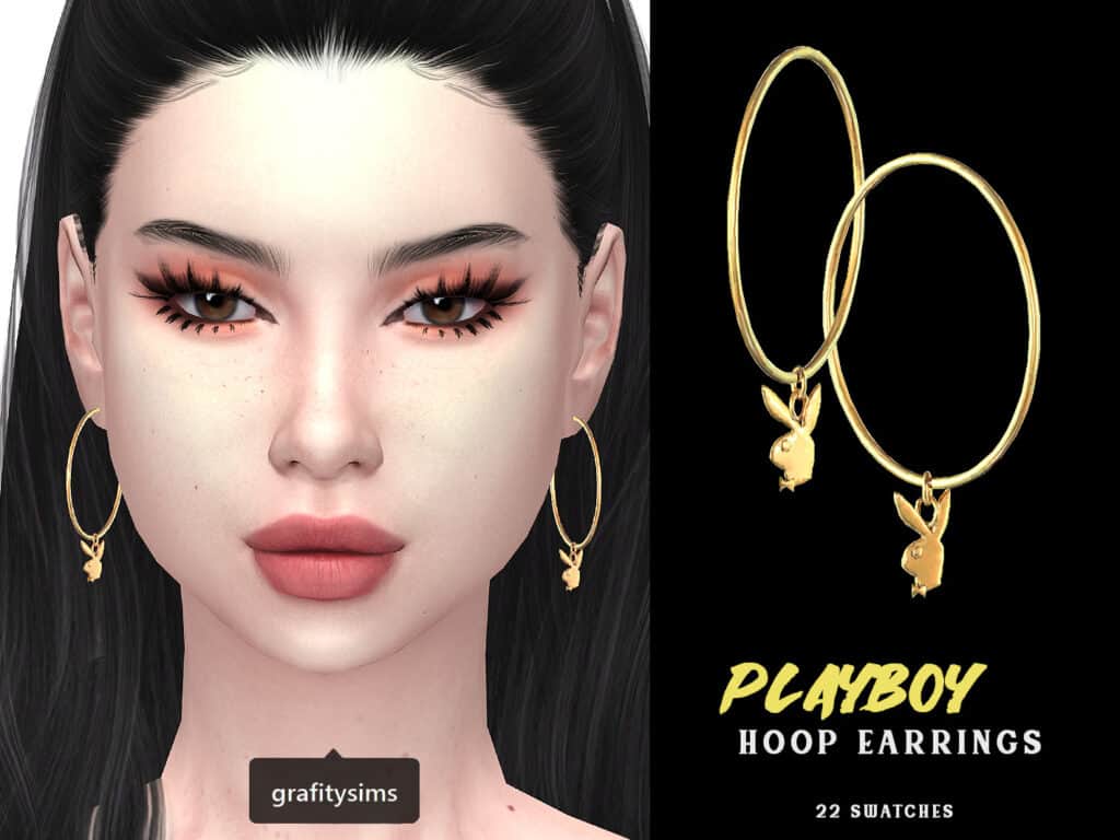Playboy Hoop Earrings