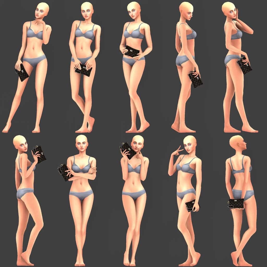 Acha Clutch Bag Poses Pack