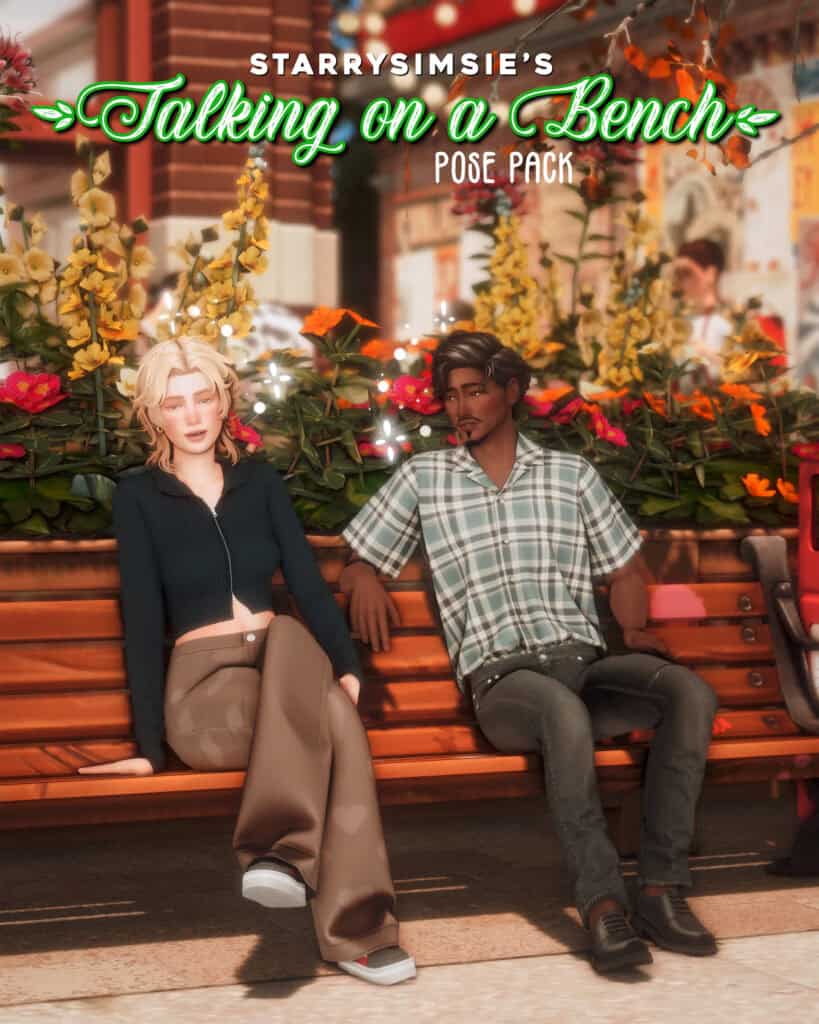 Talking on a Bench – Pose Pack