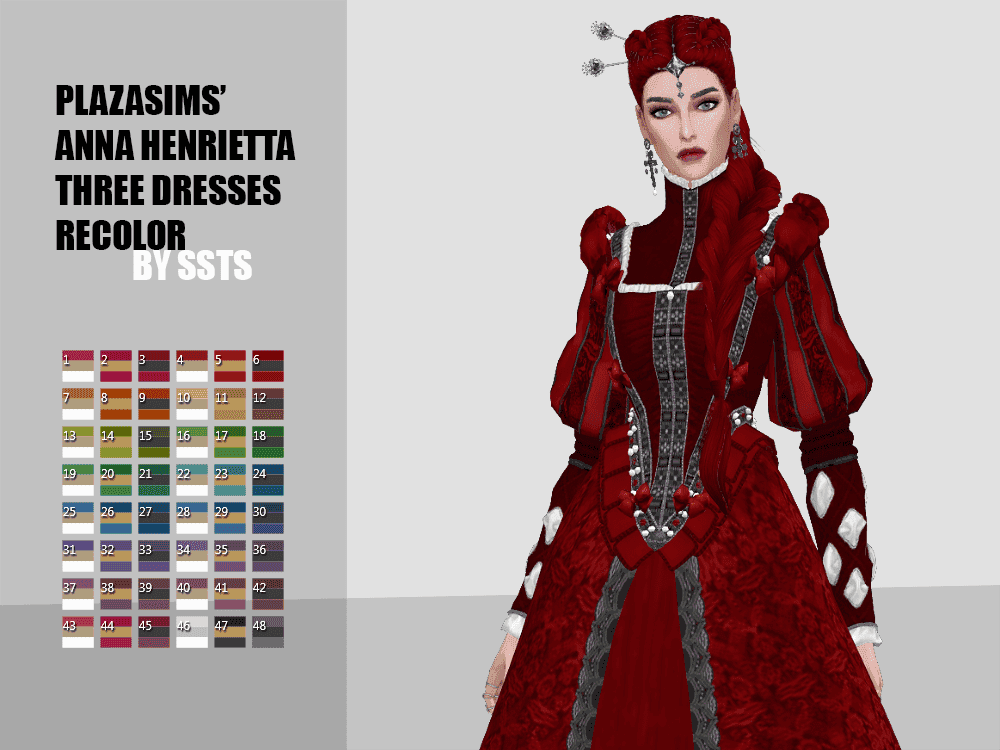 Anna Henrietta Three Dresses Recolor