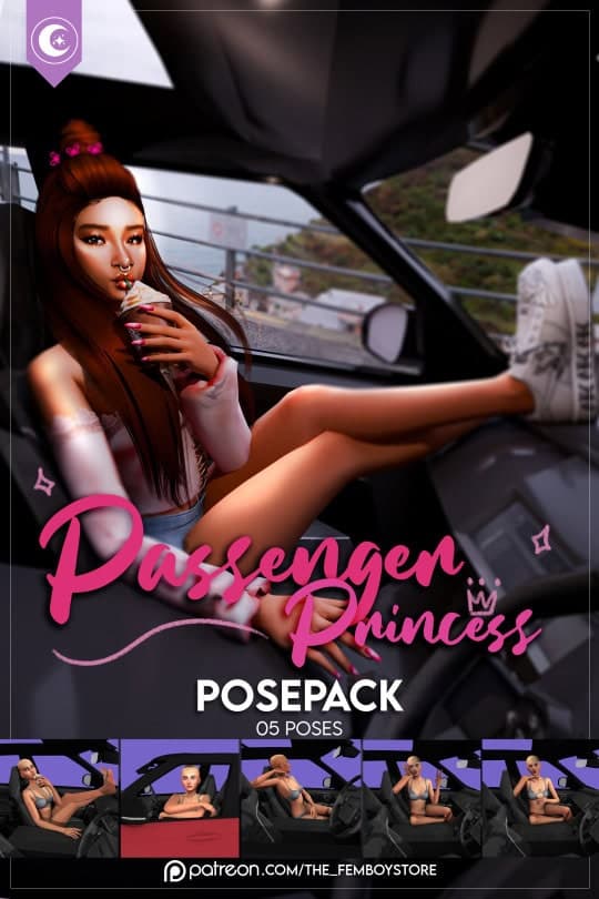Femboy Passenger Princess Pose Pack