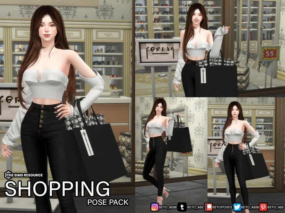 Shopping Pose Pack