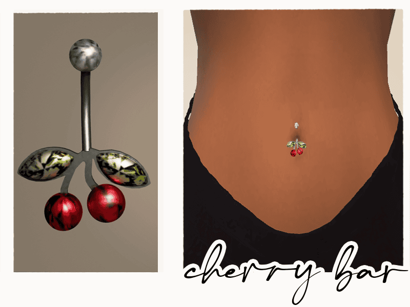Cherry Belly Bar Piercing Basic Skins