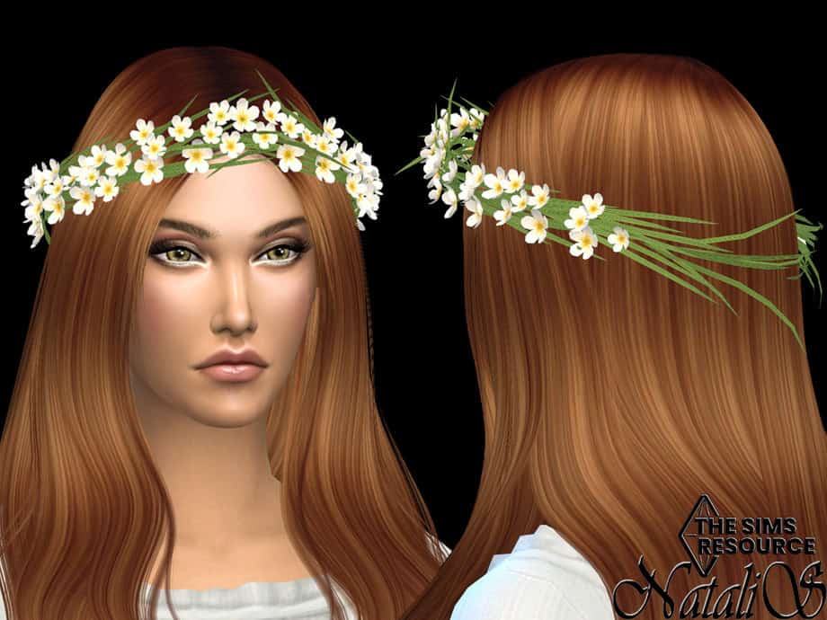 Bohemian Wedding Grass and Flowers Crown