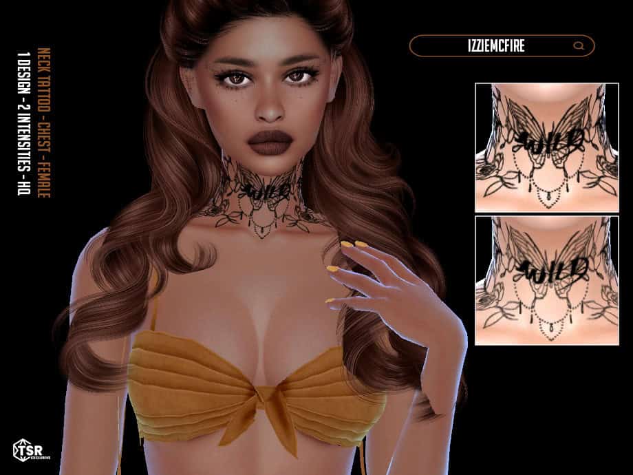 IMF Neck Tattoo Butterfly