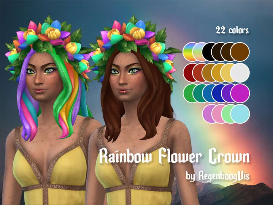 Rainbow Flower Crown