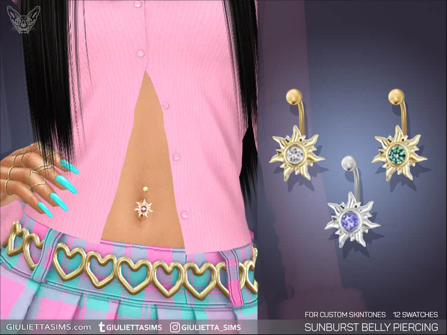 Sunburst Belly Piercing