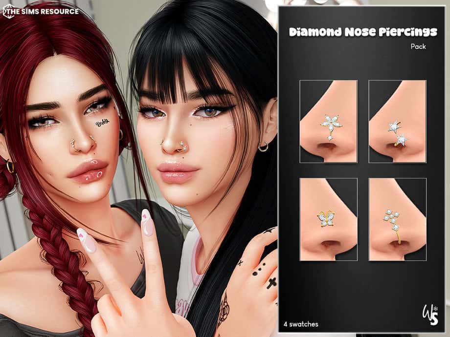 Diamond Nose Piercings Pack