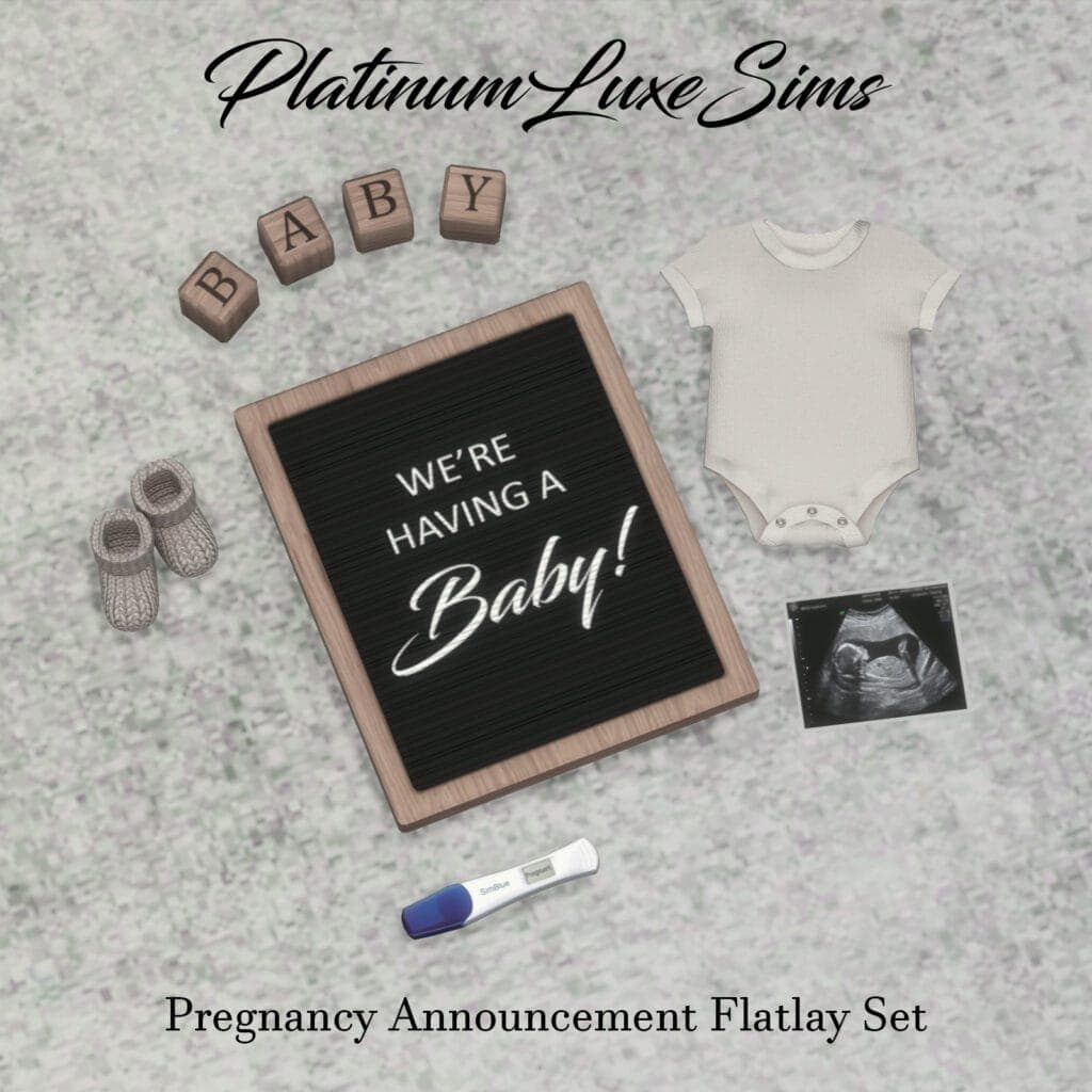 Pregnancy Announcement Flatlay Set