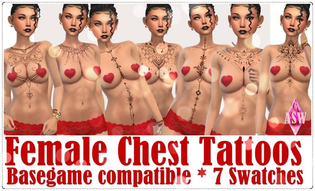 Female Chest Tattoos
