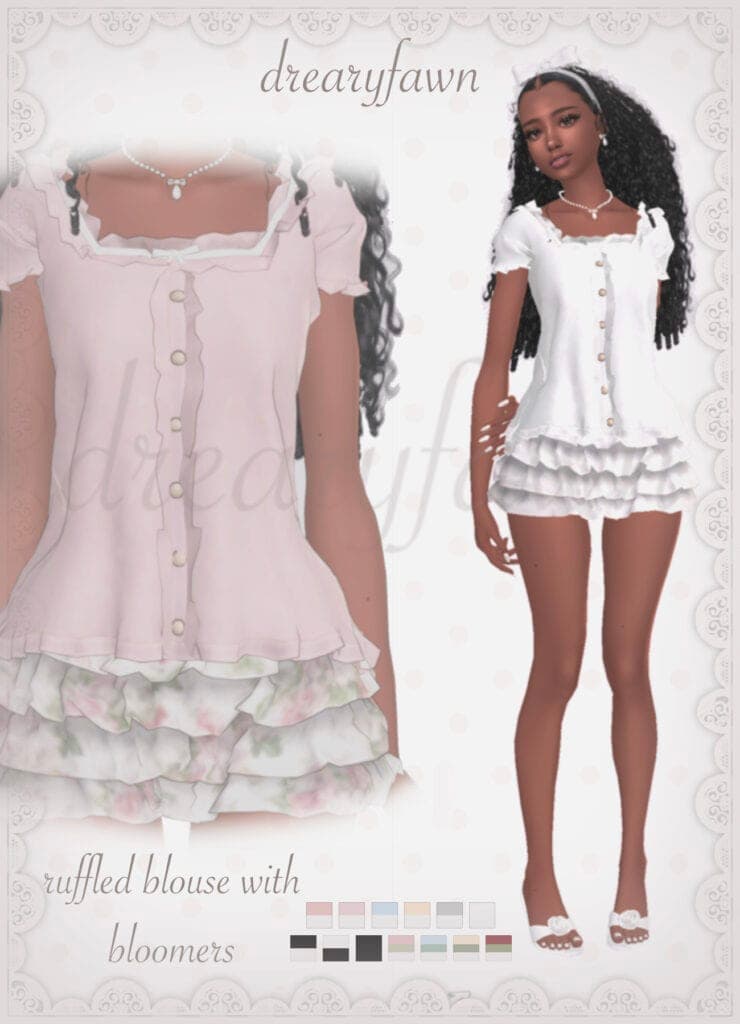 Ruffled Blouse with Bloomers