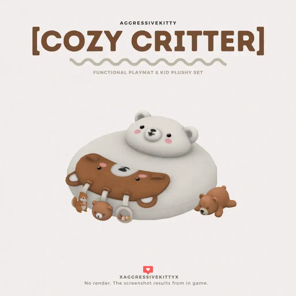 Cozy Critter Functional Playmat & Plush Set