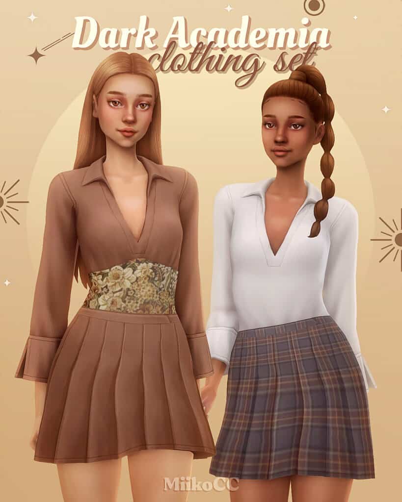 Dark Academia Clothing Set