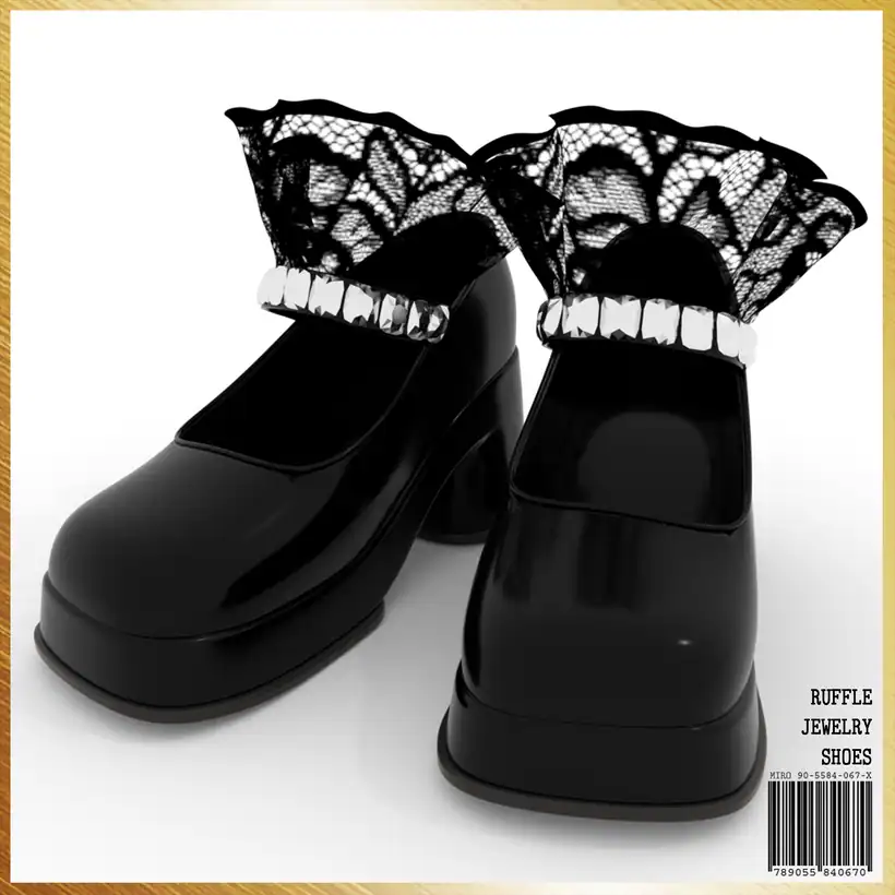 Ruffle Jewelry Shoes
