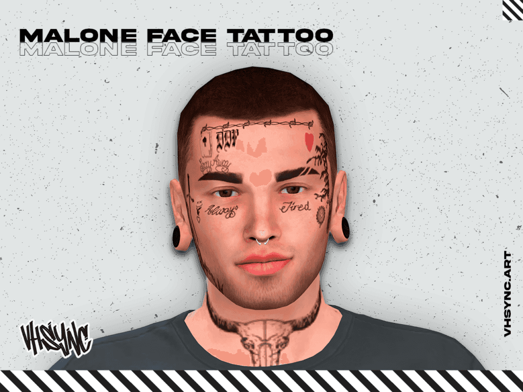 Malone Face Tattoo