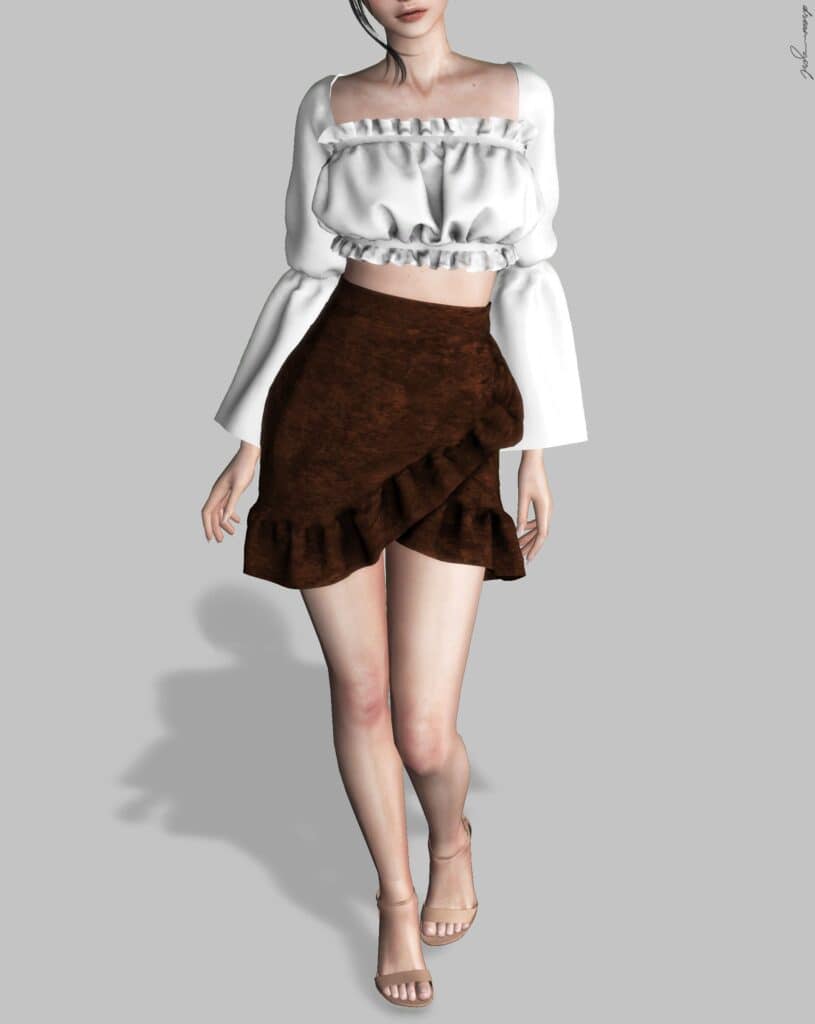 Ruffle Top Ruffle Skirt