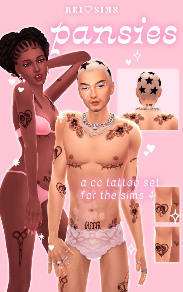 Pansies Pride Tattoos