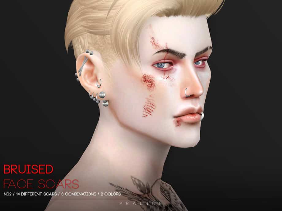 Bruised Face Scars N02