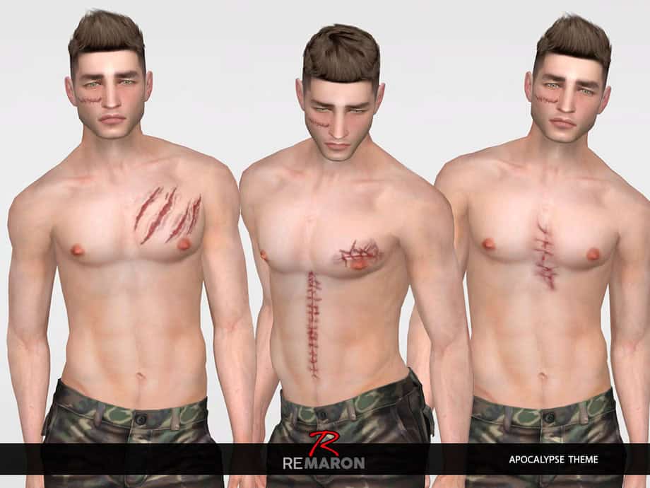 Scars 01 Top Body for Men
