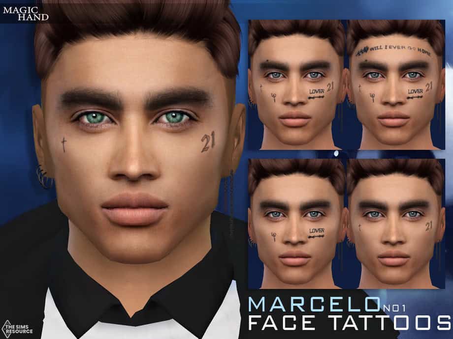 Marcelo Face Tattoos N01