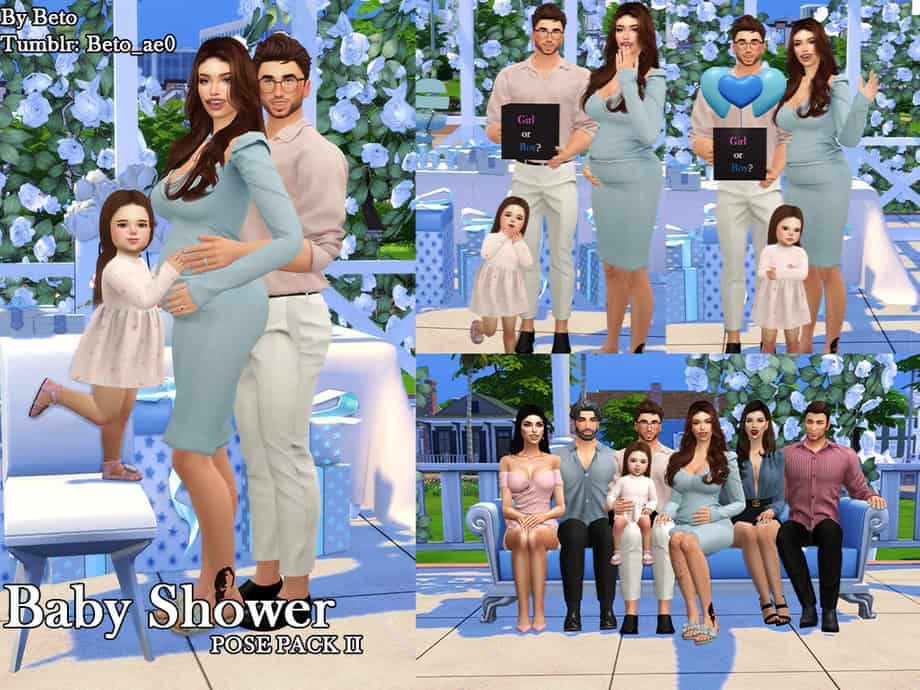 Baby Shower Pose Pack V2