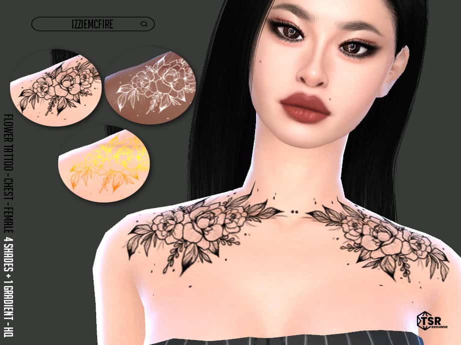 IMF Flower Tattoo Chest