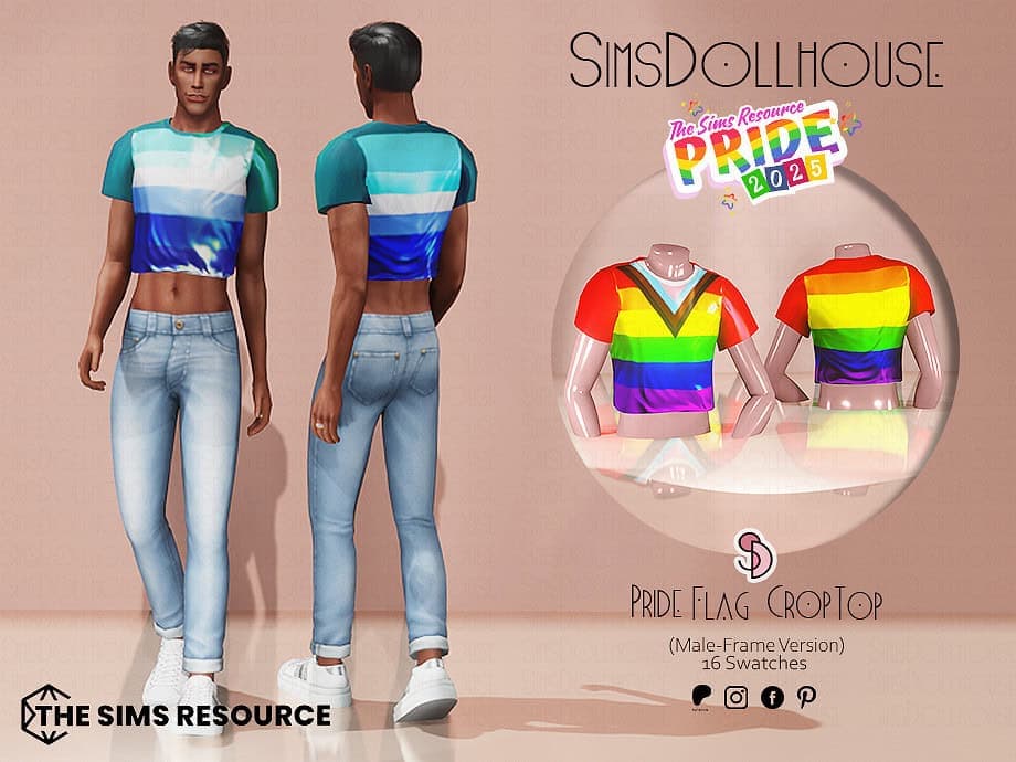 PRIDE Flag Top Male Version
