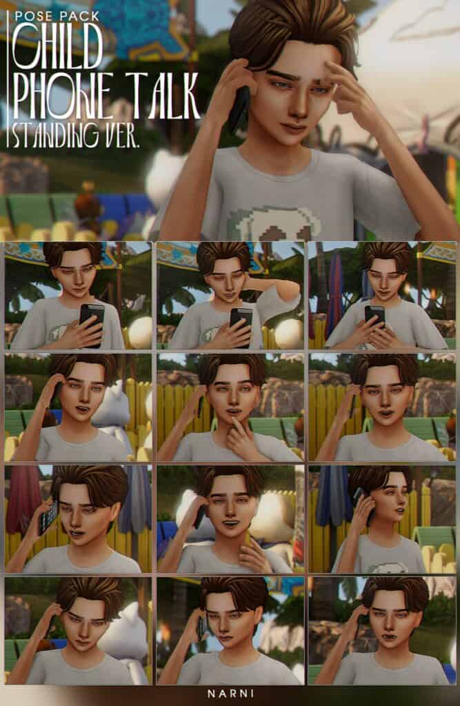 Child Phone Talk Pose Pack