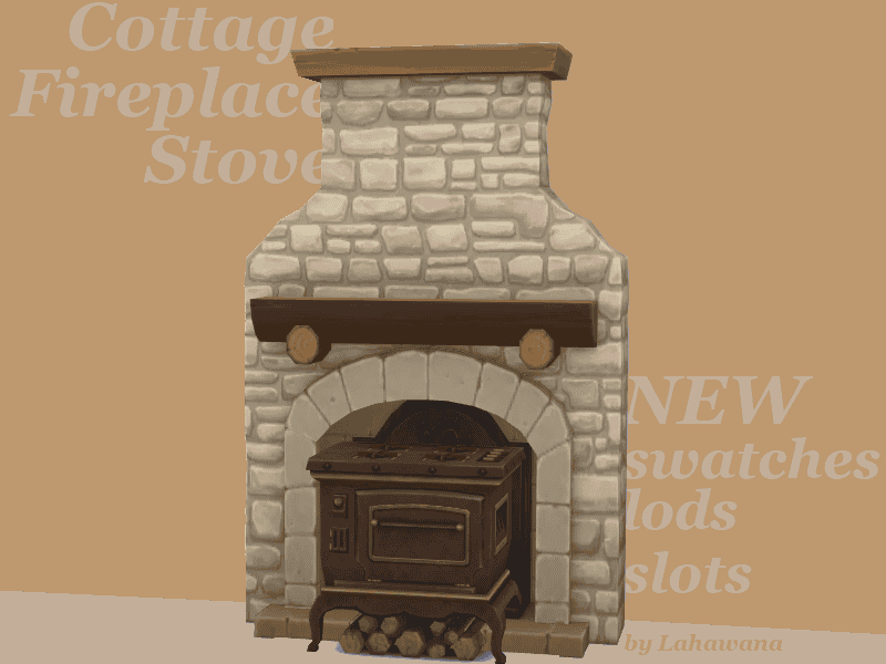 Cottage-Inspired Fireplace Stove