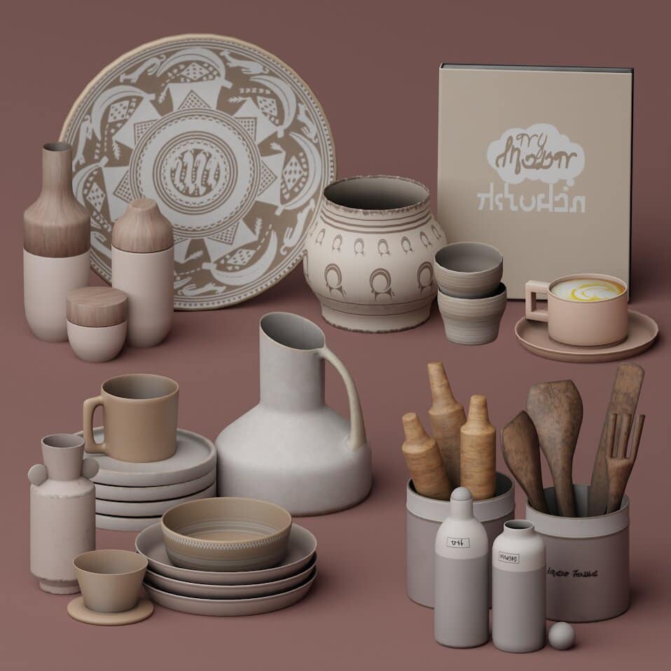 Sims 4 Stoneware Kitchen Clutter