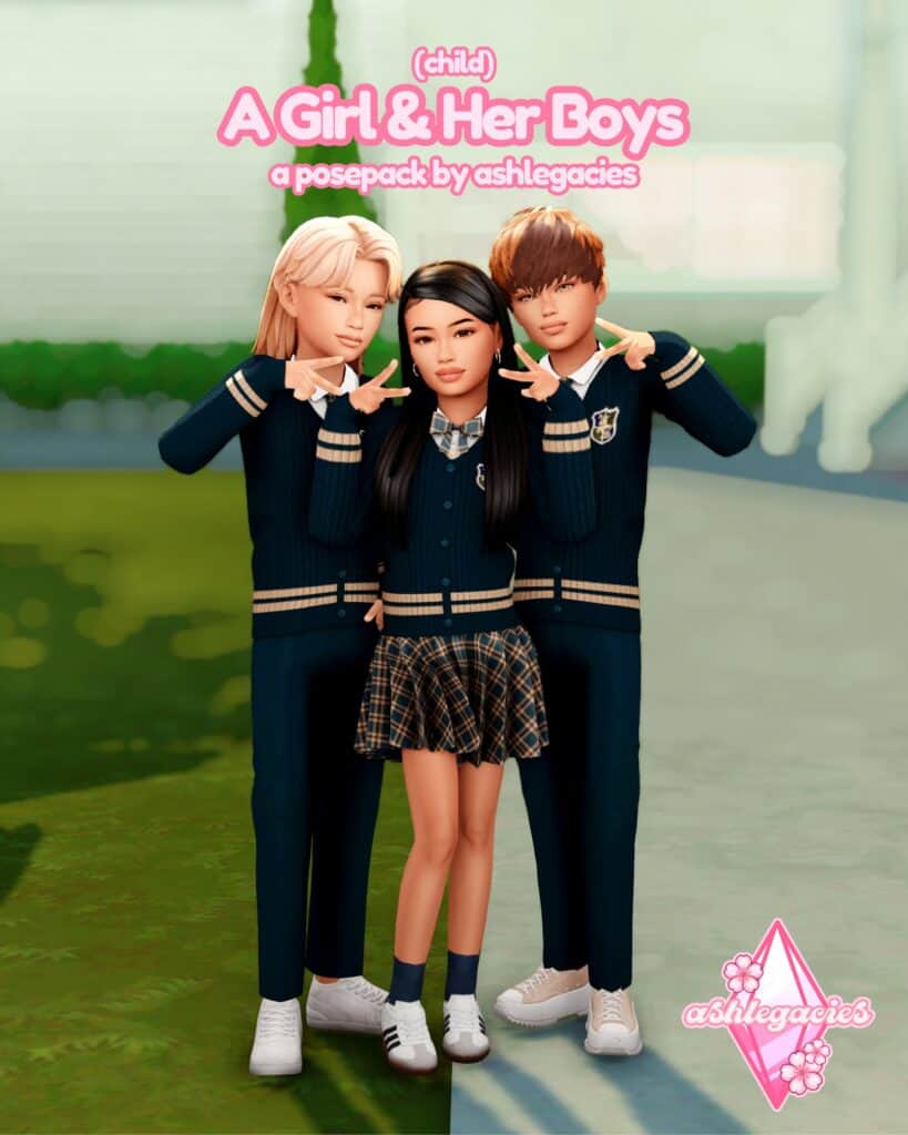 A Girl & Her Boys Child Pose Pack