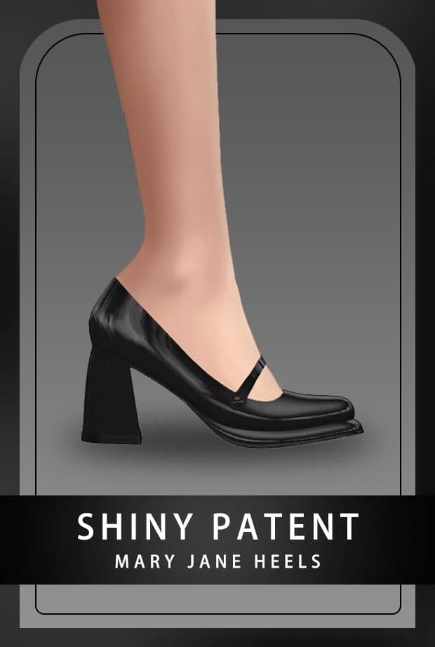 Shiny Patent Mary Jane Heels