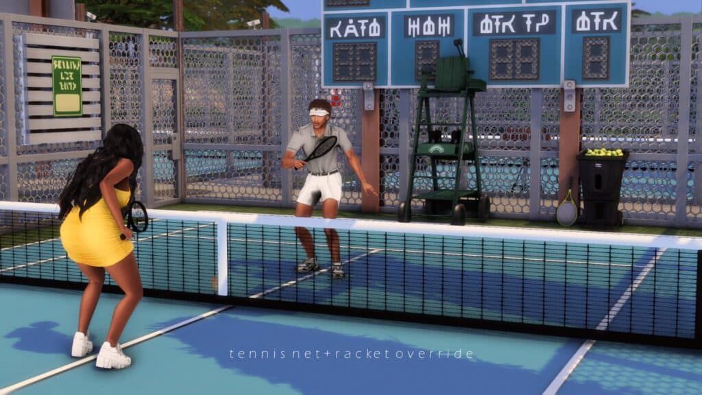 Tennis Net and Racket Override