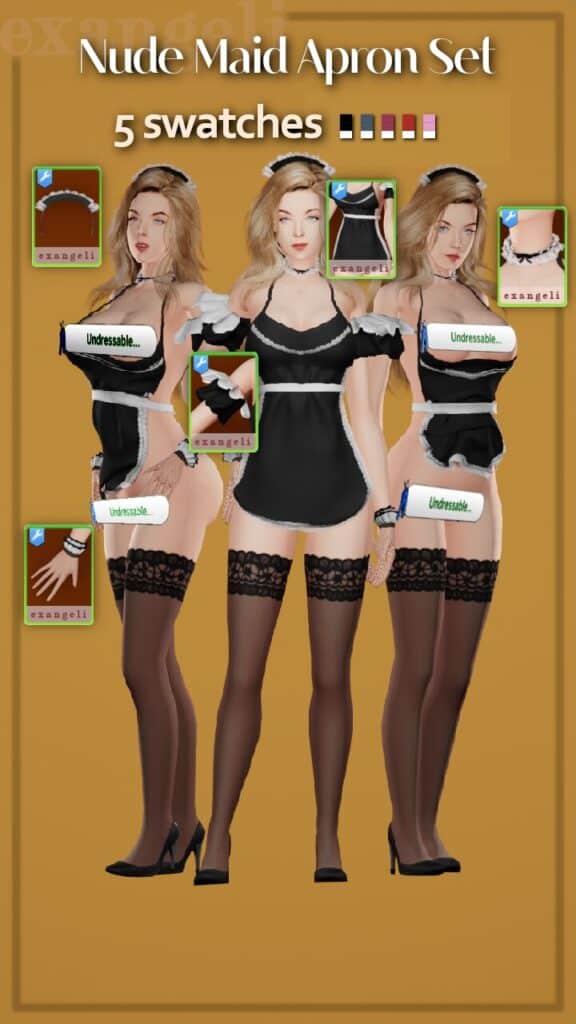 Nude Maid Apron Set