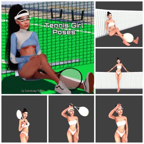 Tennis Girl Poses
